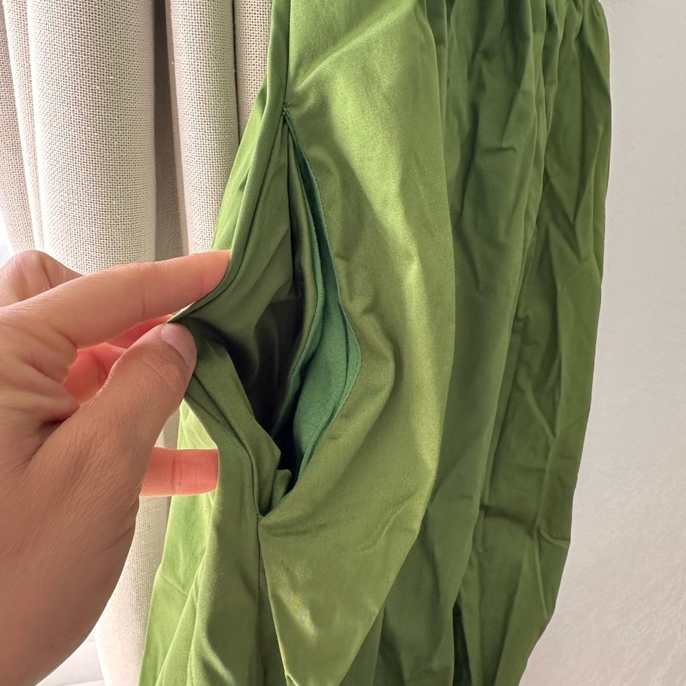 Green Ruffle Strap Sundress - Picture 5 of 10